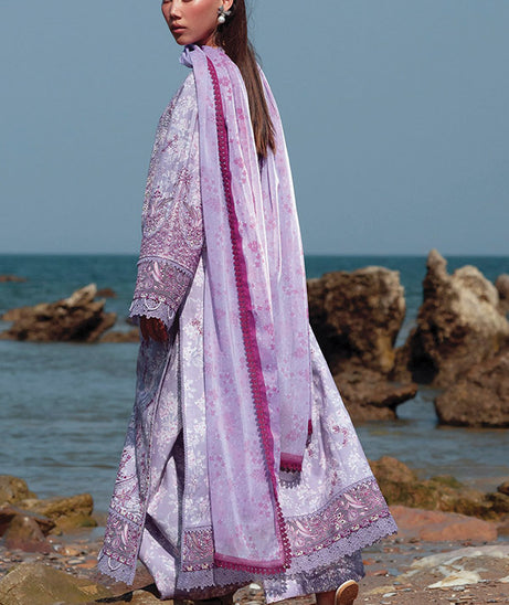 Afrozeh Summer Together Lawnkari`25 AL#02 AMETHYST