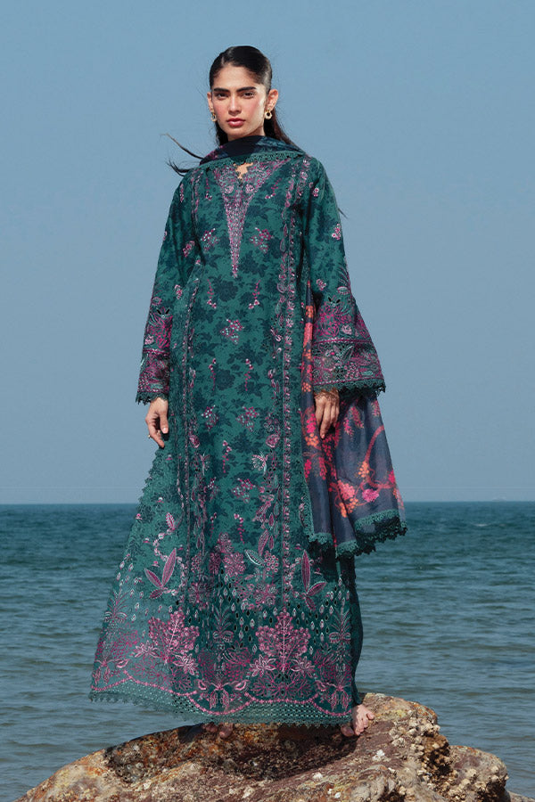 Afrozeh Summer Together Lawnkari`25 AL#04 EMERALD