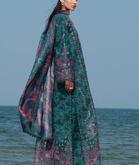 Afrozeh Summer Together Lawnkari`25 AL#04 EMERALD