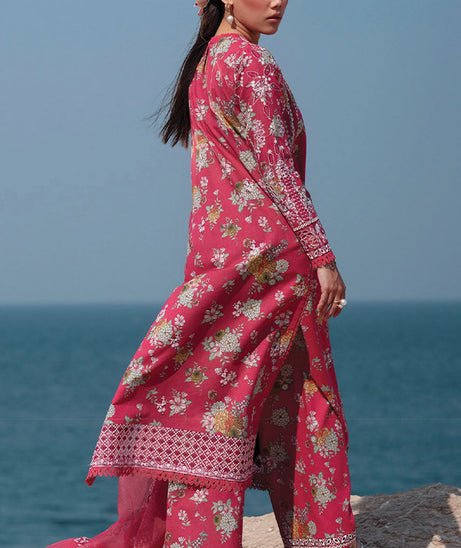 Afrozeh Summer Together Lawnkari`25 AL#05 PINK RUBY