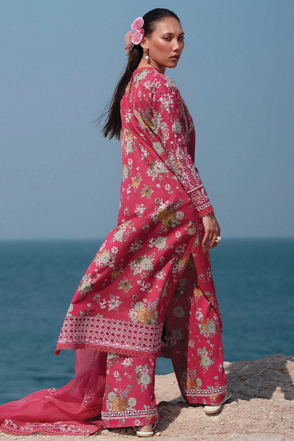 Afrozeh Summer Together Lawnkari`25 AL#05 PINK RUBY