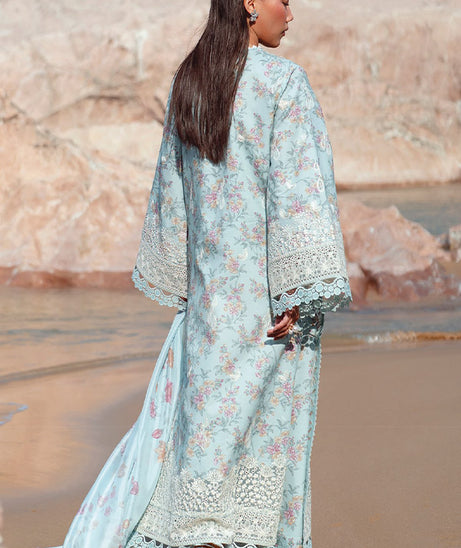 Afrozeh Summer Together Lawnkari`25 AL#07 AQUAMARINE