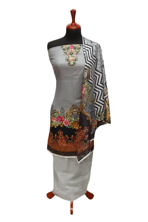 Ajwa D/Devine Rose Lawn`22 D#1047 Grey