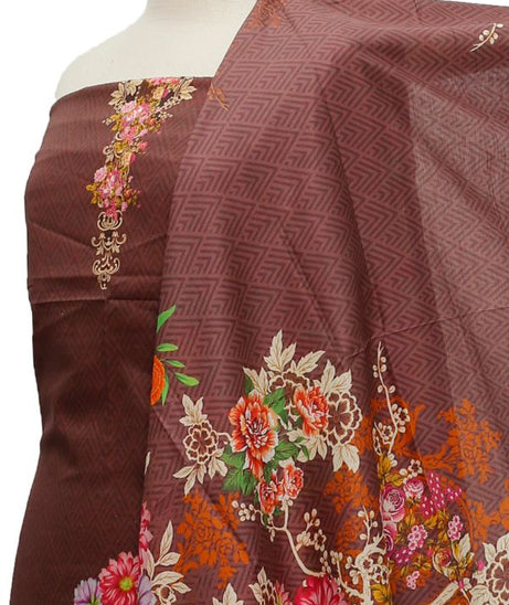 Ajwa D/Luxury Lawn`21 D#1012 (Chocolate)
