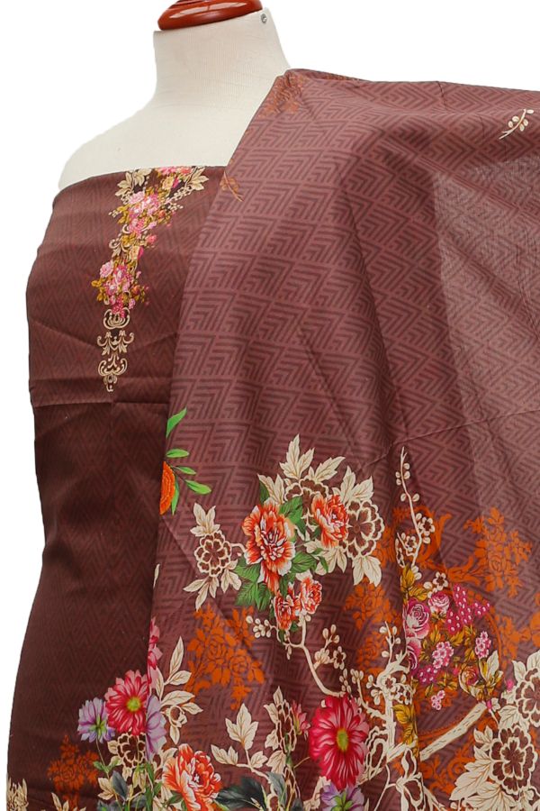 Ajwa D/Luxury Lawn`21 D#1012 (Chocolate)