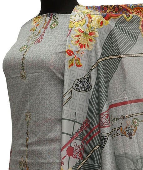 Ajwa D/Luxury Lawn`21 D#1019 (Grey)