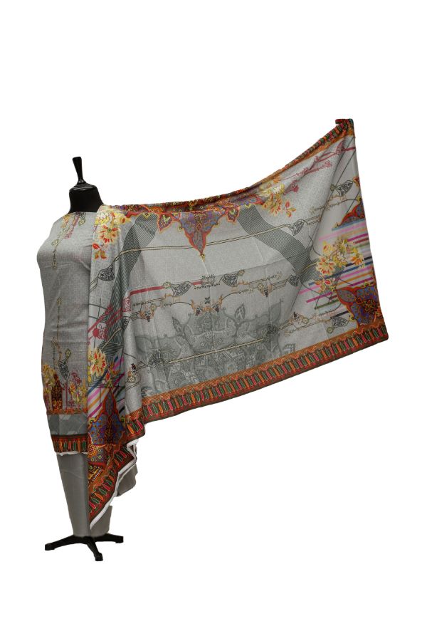 Ajwa D/Luxury Lawn`21 D#1019 (Grey)