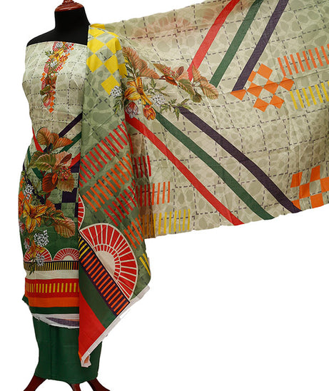 Ajwa D/Print Lawn'21 D # 1001 D Green