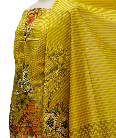 Ajwa D/Print Lawn'21 D # 1002 Lemon