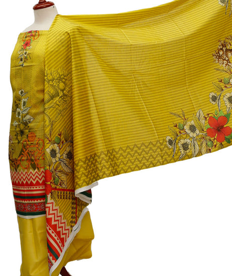 Ajwa D/Print Lawn'21 D # 1002 Lemon