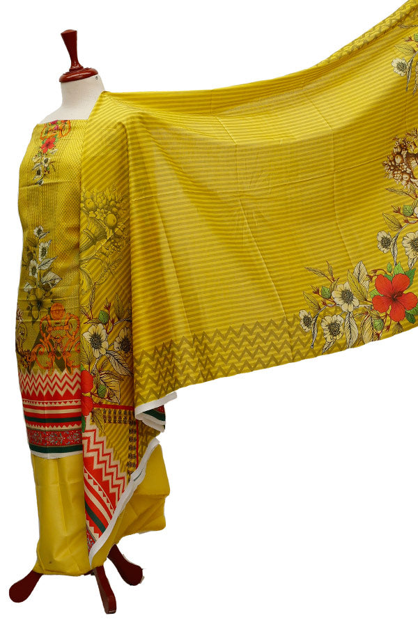 Ajwa D/Print Lawn'21 D # 1002 Lemon