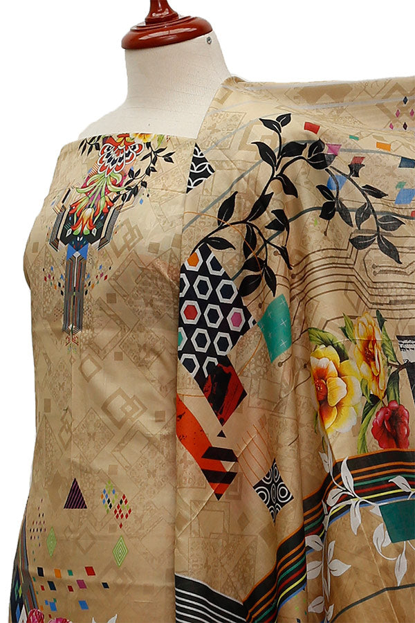 Ajwa D/Print Lawn'21 D # 1022 Golden