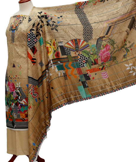 Ajwa D/Print Lawn'21 D # 1022 Golden