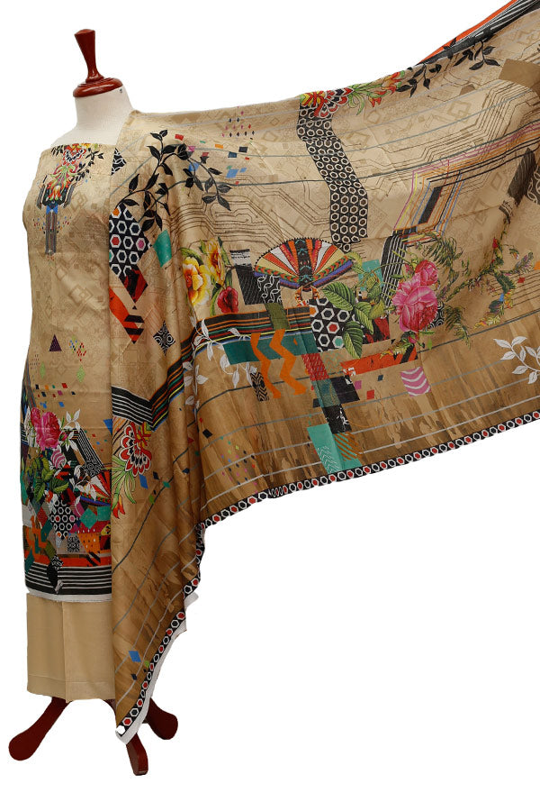 Ajwa D/Print Lawn'21 D # 1022 Golden