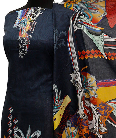 Ajwa D/Print Lawn'21 D # 1024 N Blue