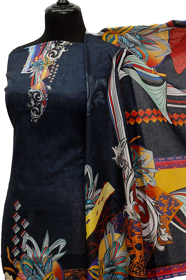 Ajwa D/Print Lawn'21 D # 1024 N Blue