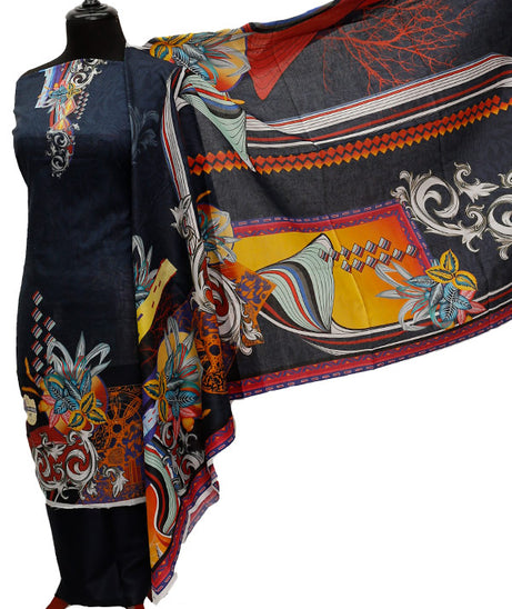 Ajwa D/Print Lawn'21 D # 1024 N Blue