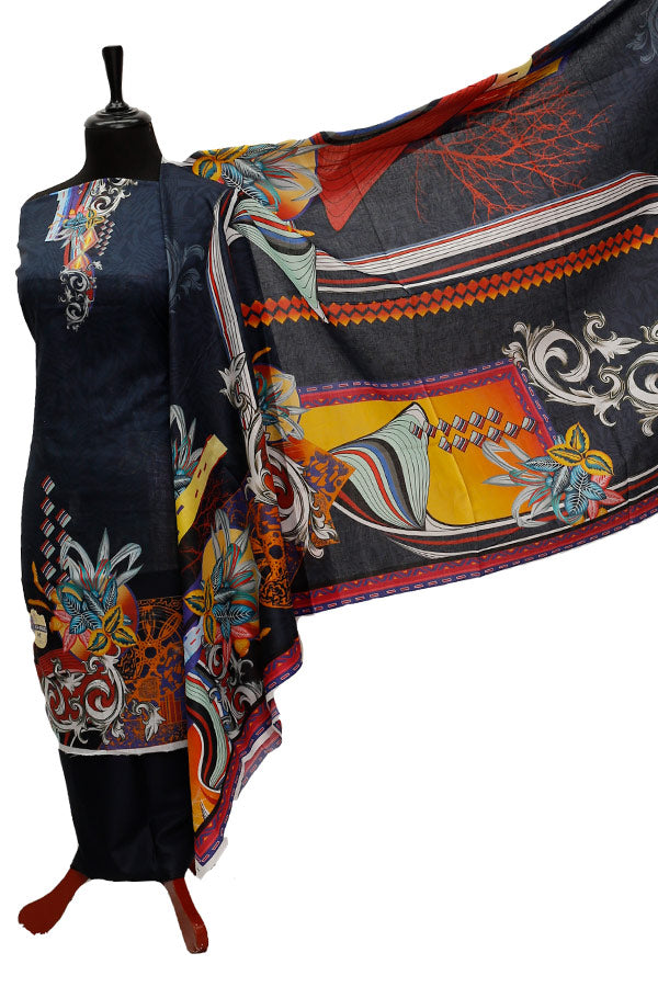 Ajwa D/Print Lawn'21 D # 1024 N Blue