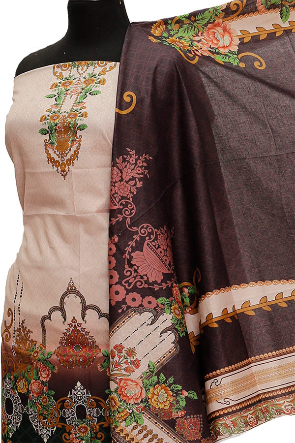 Ajwa D/Print Lawn'21 D # 1028 Peach