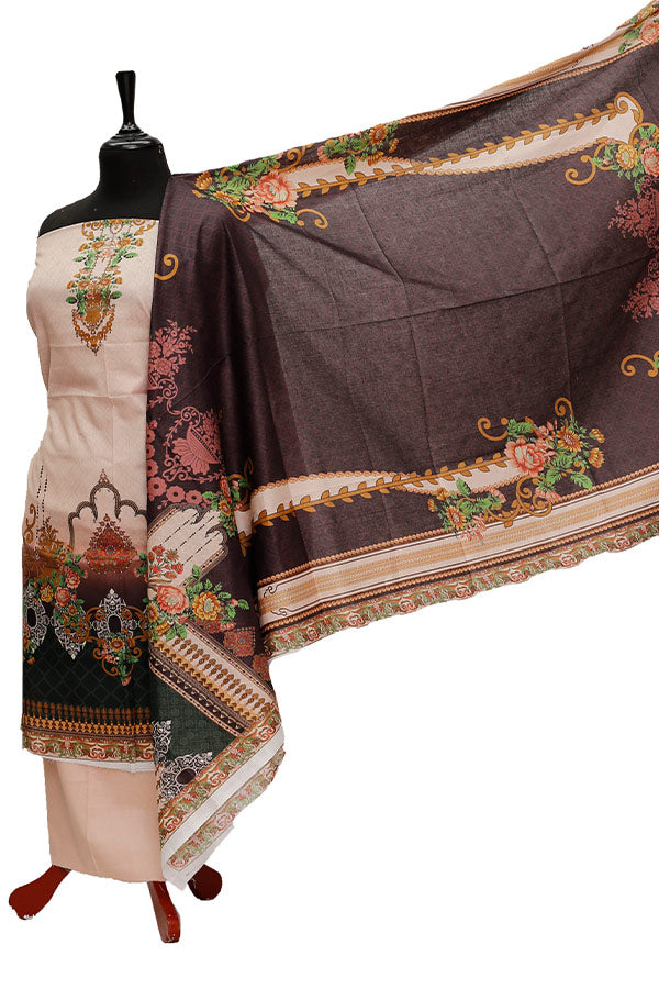 Ajwa D/Print Lawn'21 D # 1028 Peach