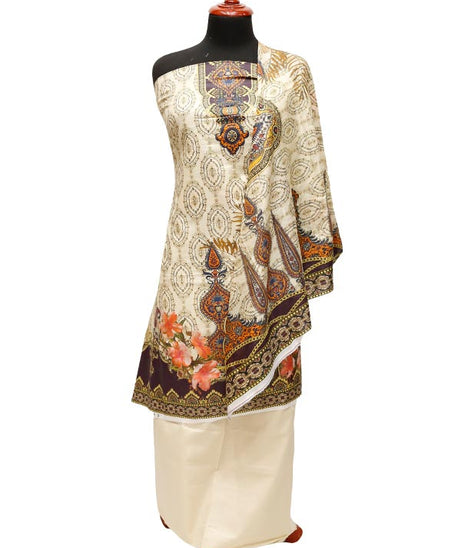 Ajwa D/Rose Lawn L/Duptt`22 D#4003 (Cream)