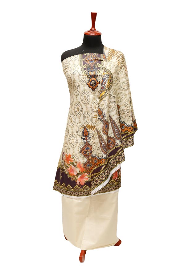 Ajwa D/Rose Lawn L/Duptt`22 D#4003 (Cream)