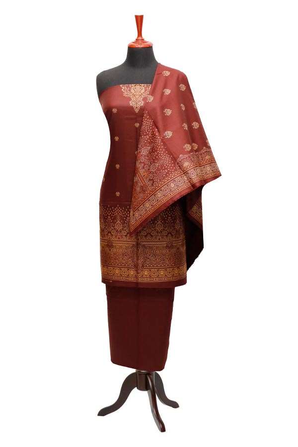 Ajwa Dhanak Suiting`22 D#808 Chocolate