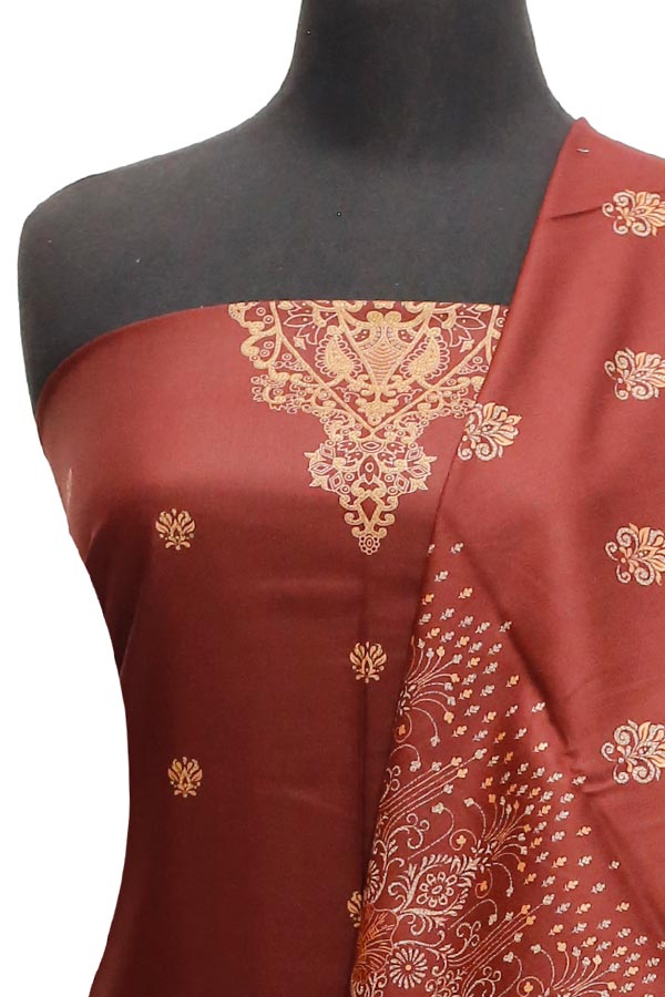 Ajwa Dhanak Suiting`22 D#808 Chocolate