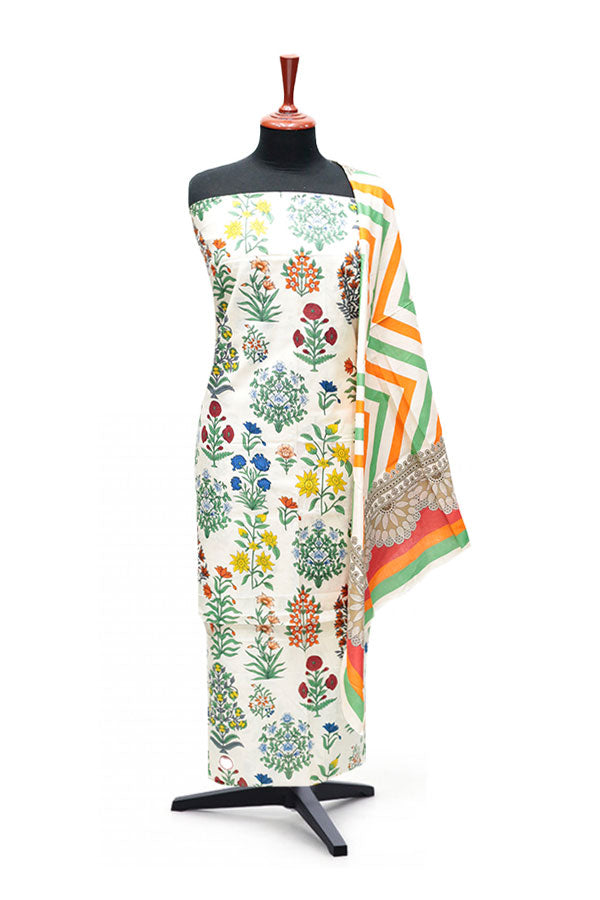Al-Amin Lalazar Lawn'24 D#1829 (Cream)