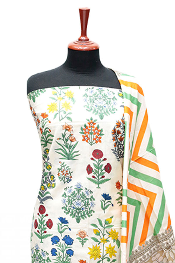 Al-Amin Lalazar Lawn'24 D#1829 (Cream)