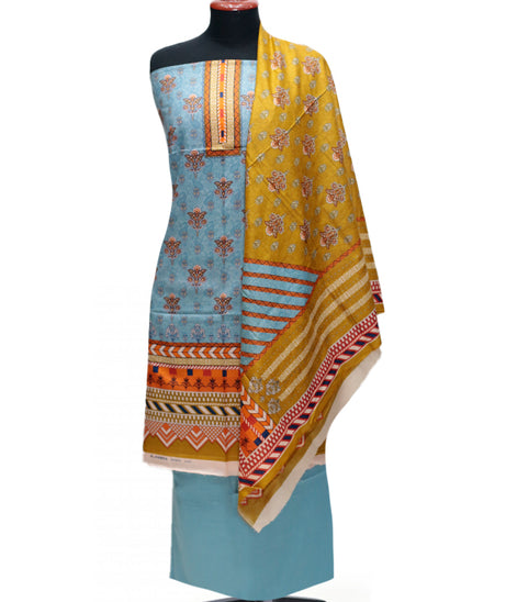 AL-Hamra Designer Lawn'24 D#37 (Sky)
