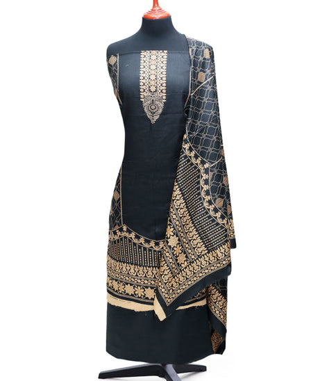 AL-Hamra Designer Lawn'24 D#461 (Black-A)