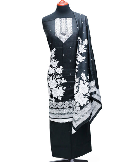 AL-Hamra Designer Lawn'24 D#461 (Black-C)