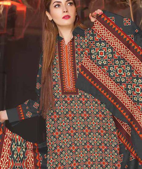 Al-Hamra Designer Lawn`22 D#403 D Grey
