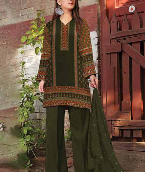 Al-Hamra Designer Lawn`22 D#404 Mehndi