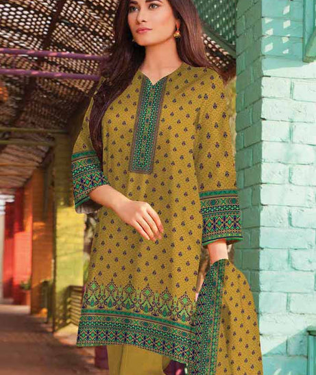 Al-Hamra Designer Lawn`22 D#409 Yellow