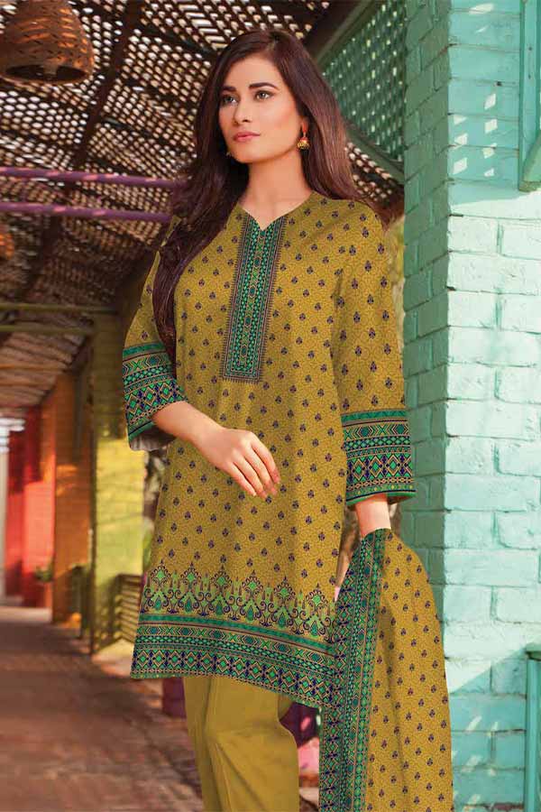 Al-Hamra Designer Lawn`22 D#409 Yellow