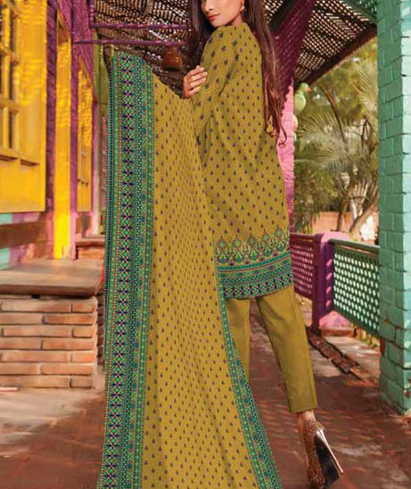 Al-Hamra Designer Lawn`22 D#409 Yellow