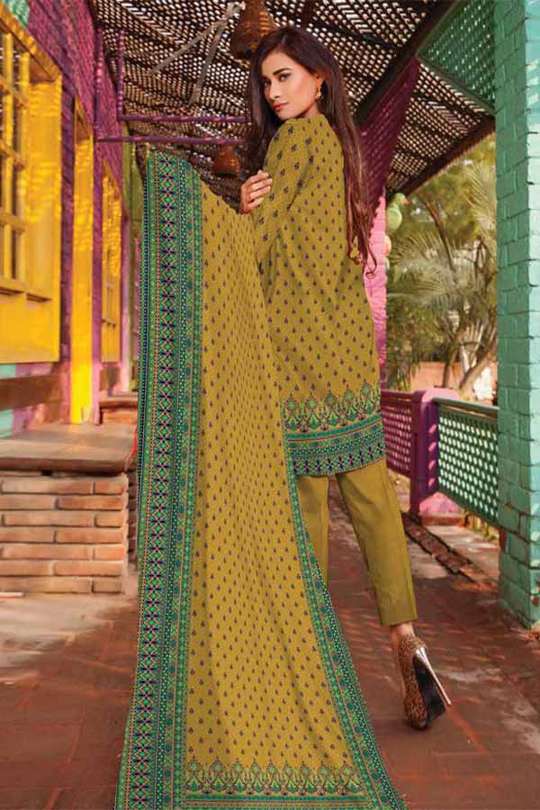 Al-Hamra Designer Lawn`22 D#409 Yellow