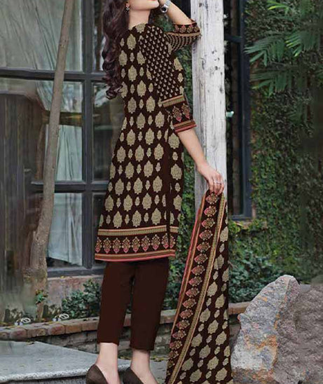 Al-Hamra Designer Lawn`22 D#410 Brown