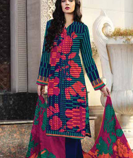 Al-Hamra Designer Lawn`22 D#420 Blue
