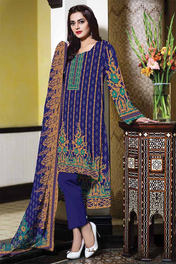 Al-Hamra Designer Lawn`22 D#424 N Blue