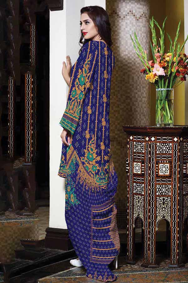 Al-Hamra Designer Lawn`22 D#424 N Blue