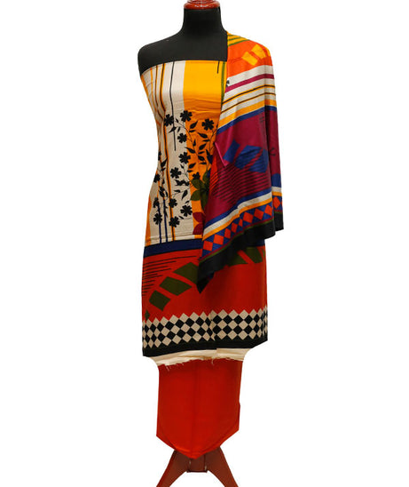 Al Hamra Designer Linen`22 D#303 Red