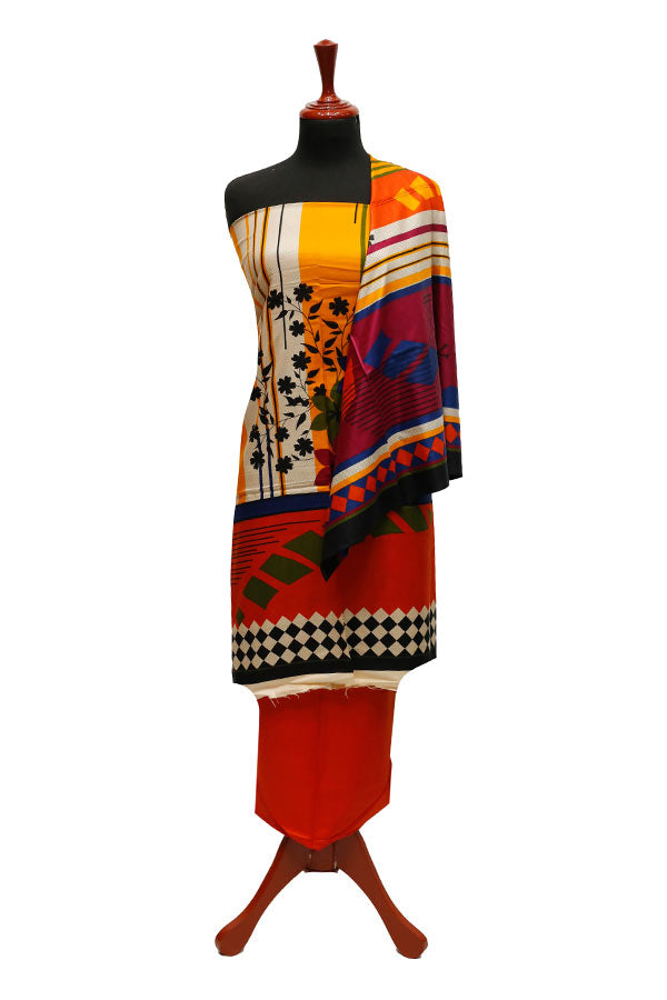 Al Hamra Designer Linen`22 D#303 Red