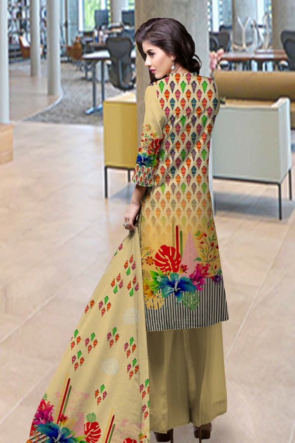 Al-Hamra Gul Jaan D/Lawn`21 D#13614 (Fawn)