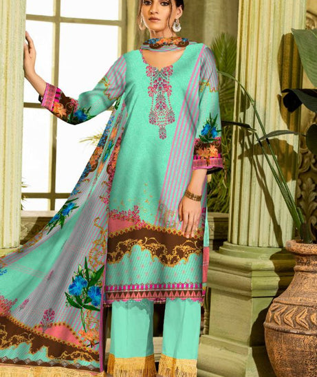 Al-Hamra Gul Jaan D/Lawn`21 D#14283 (Green)