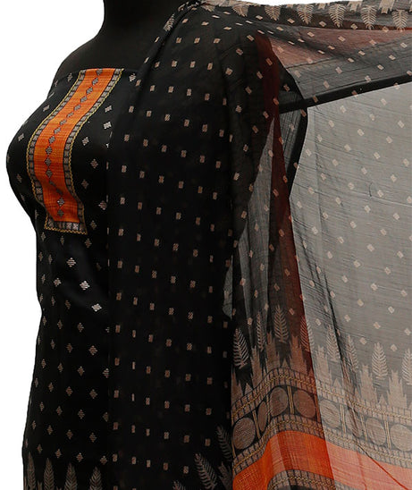 Al Hamra Gul Lawn C/Dupatta`21 D#506 (Black)