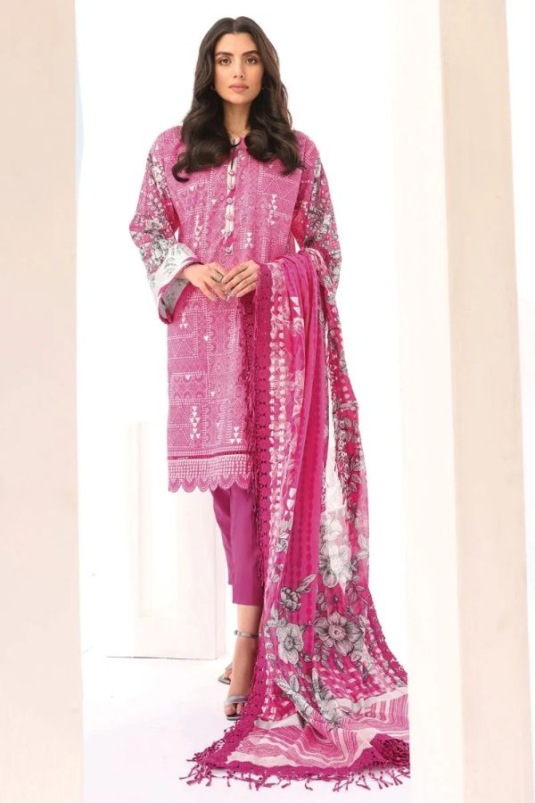 Al Karam S/S Lawn'21 SS#8.1 V#2 Pink