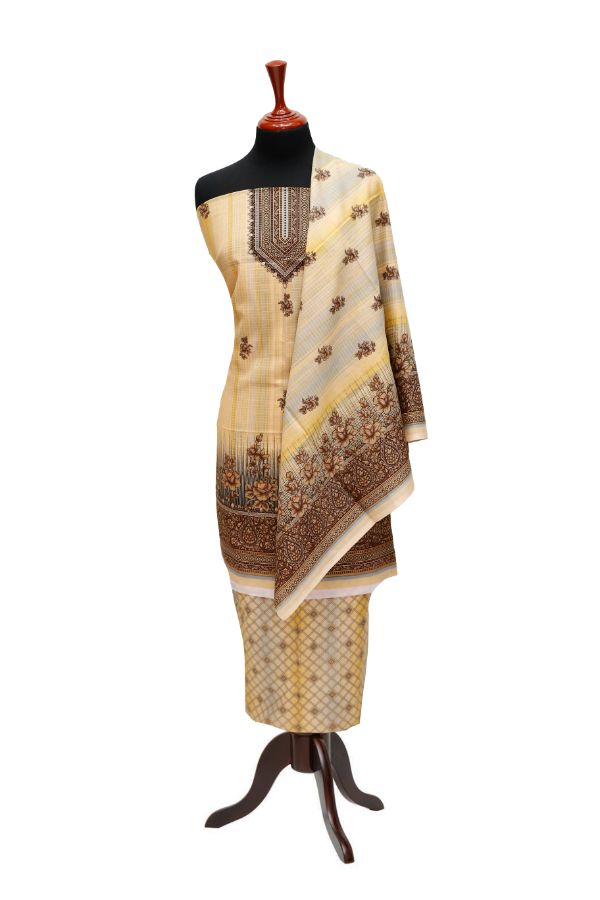 Al Rashid D/Civic Voile Lawn`23 D#497 Grey